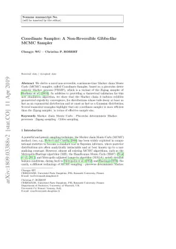 The Coordinate Sampler: A Non-Reversible Gibbs-like MCMC Sampler