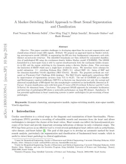 A Markov-Switching Model Approach to Heart Sound Segmentation and
  Classification