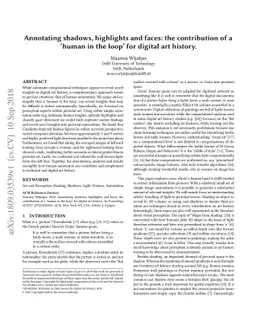 Annotating shadows, highlights and faces: the contribution of a 'human
  in the loop' for digital art history