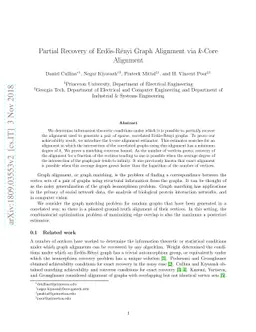 Partial Recovery of Erdős-Rényi Graph Alignment via $k$-Core
  Alignment