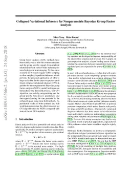Collapsed Variational Inference for Nonparametric Bayesian Group Factor
  Analysis