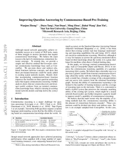 Improving Question Answering by Commonsense-Based Pre-Training