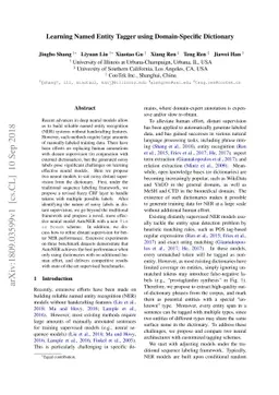 Learning Named Entity Tagger using Domain-Specific Dictionary