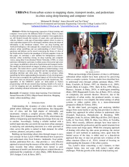 URBAN-i: From urban scenes to mapping slums, transport modes, and
  pedestrians in cities using deep learning and computer vision