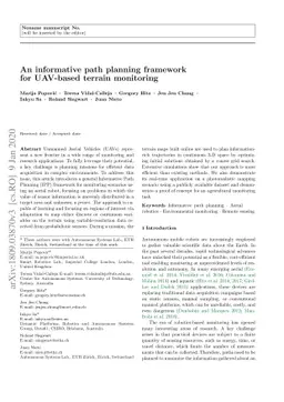 An informative path planning framework for UAV-based terrain monitoring