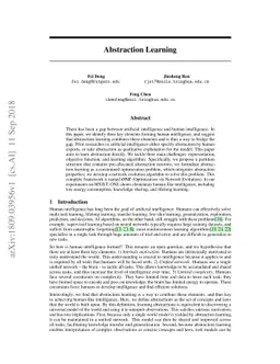Abstraction Learning
