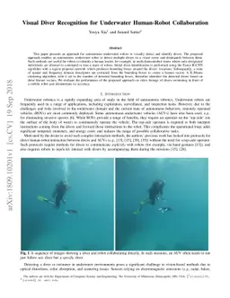 Visual Diver Recognition for Underwater Human-Robot Collaboration