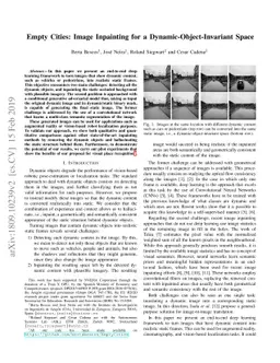 Empty Cities: Image Inpainting for a Dynamic-Object-Invariant Space