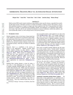 Addressing Training Bias via Automated Image Annotation