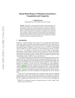 Repair-Based Degrees of Database Inconsistency: Computation and
  Complexity