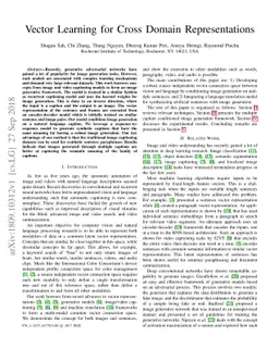 Vector Learning for Cross Domain Representations