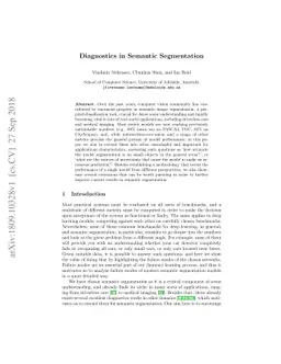 Diagnostics in Semantic Segmentation