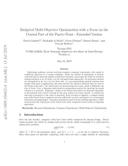 Budgeted Multi-Objective Optimization with a Focus on the Central Part
  of the Pareto Front -- Extended Version