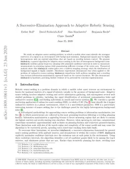 A Successive-Elimination Approach to Adaptive Robotic Sensing