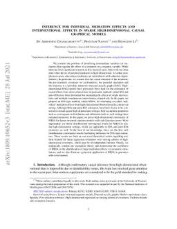 Inference for Individual Mediation Effects and Interventional Effects in
  Sparse High-Dimensional Causal Graphical Models