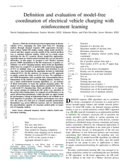 Definition and evaluation of model-free coordination of electrical
  vehicle charging with reinforcement learning