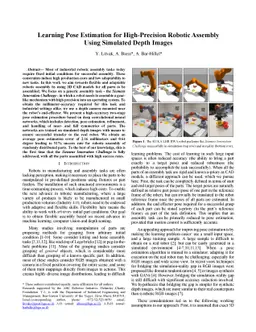Learning Pose Estimation for High-Precision Robotic Assembly Using
  Simulated Depth Images