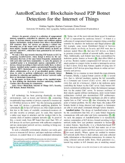 AutoBotCatcher: Blockchain-based P2P Botnet Detection for the Internet
  of Things