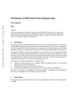 Performance of MPI sends of non-contiguous data