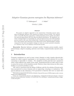 Adaptive Gaussian process surrogates for Bayesian inference