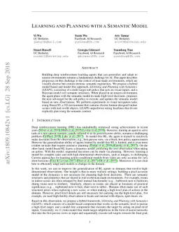 Learning and Planning with a Semantic Model