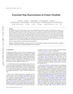 Functional Maps Representation on Product Manifolds