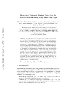 Real-time Dynamic Object Detection for Autonomous Driving using Prior
  3D-Maps