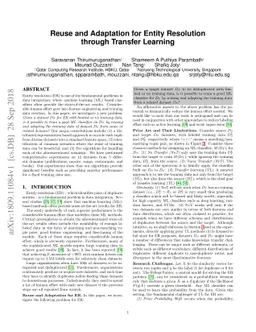 Reuse and Adaptation for Entity Resolution through Transfer Learning