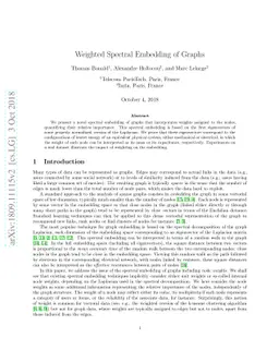 Weighted Spectral Embedding of Graphs