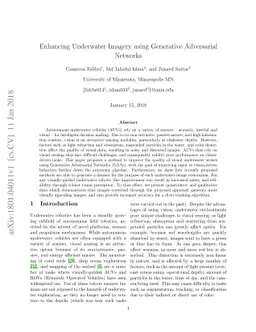 Enhancing Underwater Imagery using Generative Adversarial Networks