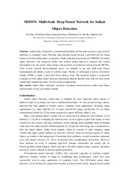 MSDNN: Multi-Scale Deep Neural Network for Salient Object Detection