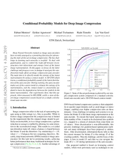 Conditional Probability Models for Deep Image Compression
