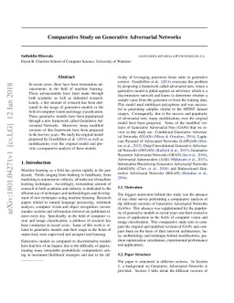 Comparative Study on Generative Adversarial Networks