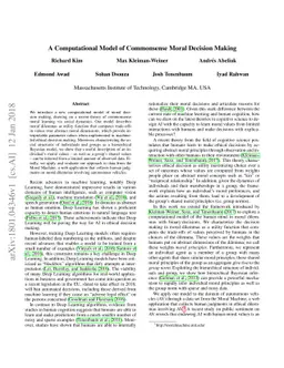 A Computational Model of Commonsense Moral Decision Making