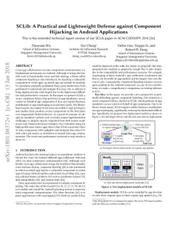 SCLib: A Practical and Lightweight Defense against Component Hijacking
  in Android Applications