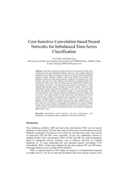 Cost-Sensitive Convolution based Neural Networks for Imbalanced
  Time-Series Classification