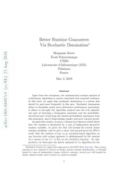 Better Runtime Guarantees Via Stochastic Domination