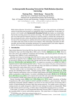 An Interpretable Reasoning Network for Multi-Relation Question Answering