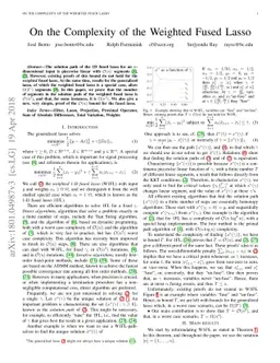 On the Complexity of the Weighted Fused Lasso