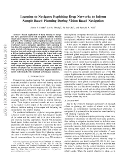 Learning to Navigate: Exploiting Deep Networks to Inform Sample-Based
  Planning During Vision-Based Navigation