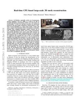 Real-time CPU-based large-scale 3D mesh reconstruction