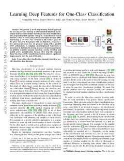 Learning Deep Features for One-Class Classification