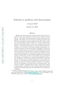Solutions to problems with deep learning