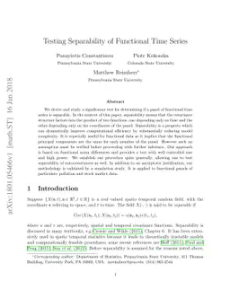 Testing Separability of Functional Time Series