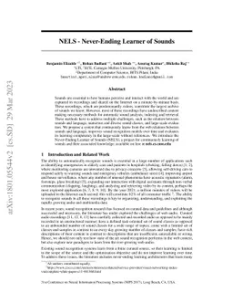 NELS -- Never-Ending Learner of Sounds