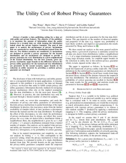 The Utility Cost of Robust Privacy Guarantees