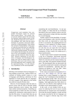 Non-Adversarial Unsupervised Word Translation