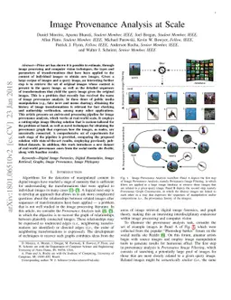 Image Provenance Analysis at Scale