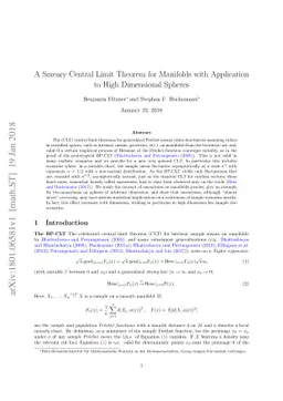 A Smeary Central Limit Theorem for Manifolds with Application to High
  Dimensional Spheres
