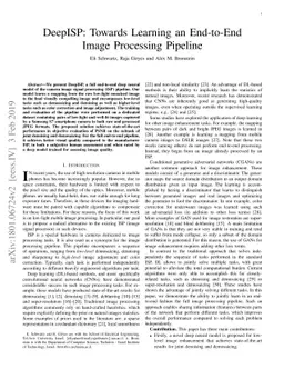 DeepISP: Towards Learning an End-to-End Image Processing Pipeline